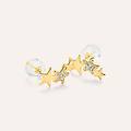 orecchini lobo claire oro giallo cubic zirconia collezione claire oro giallo