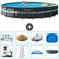 - piscina fuori terra in giro 732x132 cm grigio include accessori coordinati a2984
