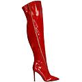 stivali overknee rossi in naplack tacco 10 5 cm