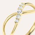 anello fantasia claire oro giallo cubic zirconia collezione claire misura 50 oro giallo