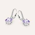 orecchini pendenti silver rainbow argento rodiato cubic zirconia collezione silver rainbow bianco