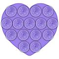 supporto a ventosa a forma di cuore viola