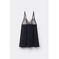 sottoveste/babydoll con spalline sottili fleur noir donna nero tama&ntilde;o m
