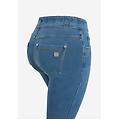 pantaloni n. o. w. skinny a vita media in jersey denim clear jeans-yellow seams donna extra large