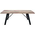 - gregory tavolo da pranzo moderno in acciaio e legno spessore 4 cm