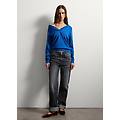 - maglione in misto lana blu over fit donna blu chiaro taglia xs