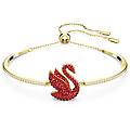 bracciale rigido swan cigno medio rosso placcato color oro os