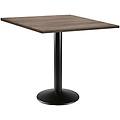 tavolo solona quadrato 68x68x73. 9 cm (lxlxh) piano tavolo quercia struttura nero quadrata