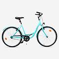 bici da città weg classica telaio basso 28 azzurra monovelocità