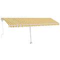- tenda automatica con sensore vento led 600x300 cm gialla bianca