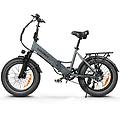 bicicletta elettrica pieghevole fatbike lotdm200 ii 625wh-48v-13ah ruote 20x4
