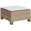- sgabello giardino con cuscino beige 63 5x56x32 cm in polyrattan