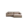 divano angolare finn con penisola a destra velluto a coste beige 266x150x80