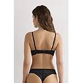 reggiseno triangolo tiziana in pizzo donna nero taglia 1b