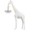 giraffe in love m outdoor lampada in polietilene