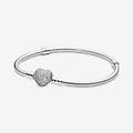 bracciale con chiusura a cuore pavè 590727cz