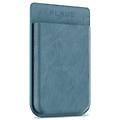 custodia note case magsafe pelle blu impermeabile clip magnetica