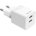 travel charger 2 usb-c 20w bianco