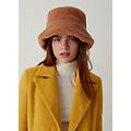 stefanel - - cappello bucket in teddy cammello taglia one size