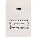 t-shirt donna manica lunga con stampa animalier oro rosa white sand donna extra large
