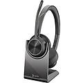 poly voyager 4320 usb-c headset +bt700 dongle +charging stand 77z31aa