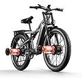 s600-10 26'' mountain bike elettrica per adulti 2000w con doppio motore 17 5ah 840wh grigio