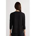 maglia scollo a v in fresh bamboo donna nero taglia m