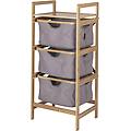 armadio pieghevole selsdon campeggio vestiti scaffale cassetti legno di bambù bo-camp