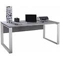 composad scrivania disegno cm 170x80x74. 5 legno grigio con gambe metallo bianco sr4816k56205