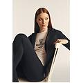t-shirt cropped senza maniche in jersey viscosa con grafica star white donna extra small