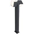 lutec lampione da giardino led cuba h 75 cm nero 900 lumen ip54