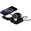 magtravel qi2. 0 caricatore wireless 2-in-1 per smartphone e orologi nero