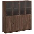 - libreria ante rovere marrone 136x37x142 cm in legno multistrato