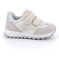 sneakers da bambina bianco e beige con strap taglia 20