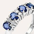 anello riviere elizabeth crown oro bianco zaffiro diamante collezione elizabeth crown misura 54 oro