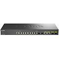 dxs-1210-12tc switch di rete gestito l2 10g ethernet (100/1000/10000) 1u nero argento