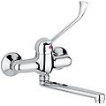 miscelatore a parete per lavello con leva clinica 02400 cromato ottone