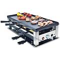 - table grill 5 in 1 da tavolo nero argento rettangolare acciaio inossidabile potenza pronto
