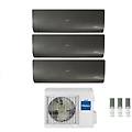 climatizzatore condizionatore trial split inverter flexis plus black r-32 7000+7000+9000 con