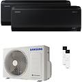 condizionatore windfree black dual split 7000+7000 btu inverter a+++ wifi unità esterna 4 kw