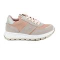 sneakers da bambina rosa e beige con zip taglia 35