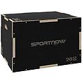 Sportnow Box Jump Pliometrico A 3 Altezze Antiscivolo 61 51 41cm Nero
