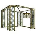 - gazebo da giardino in acciaio 300 x 400 cm con teli laterali