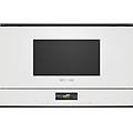 bf722l1w1 microonde iq700 bianco/acciaio inox stop sinistro 60 x 38 cm