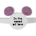 bangle lady message acciaio disney e cristalli collezione lady message argentato