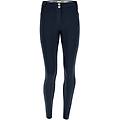 pantaloni push up wr. up vita alta in cotone organico blu navy donna extra large