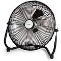 ventilatore da pavimento interamente in metallo nero opaco 3 velocità + stop rotazione
