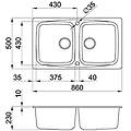 - lav. master 450 86x50 2v bianco titano 68 bianco t