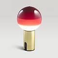 lampada da tavolo a batteria dipping light rosso/ottone dimmerabile