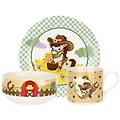 set 3 pezzi porcellana da tavola dolce fattoria
